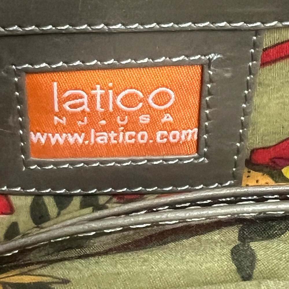 Latico Leather Frame Clutch Bag w Floral Lining 10” X 6” Buttery Soft Leather - Picture 2 of 10